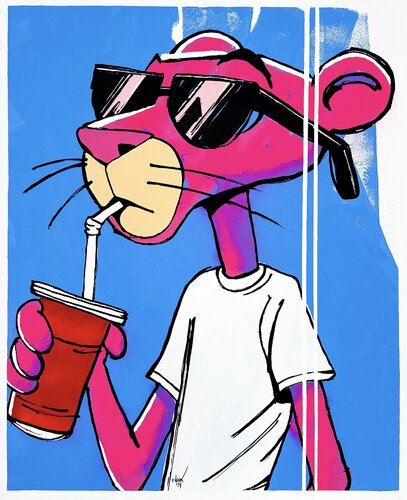 Pink Vision van Esteban Vera, Schilderij te koop op Singulart