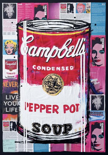 Campbell’s in Rome: Warhol’s Legacy by Esteban Vera, Painting for Sale on Singulart