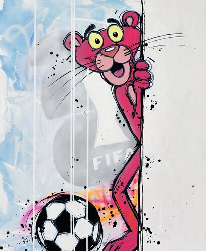 All Eyes On The Goal by Esteban Vera, Painting for Sale on Singulart