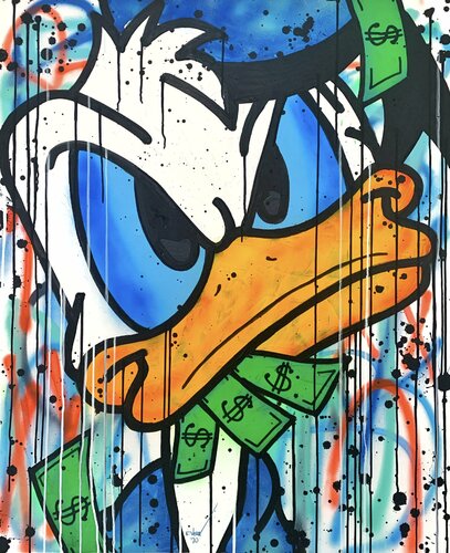 Expensive Donald Duck par Esteban Vera, Peinture en vente sur Singulart