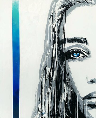 Blue Eyes di Esteban Vera, Pittura in vendita su Singulart