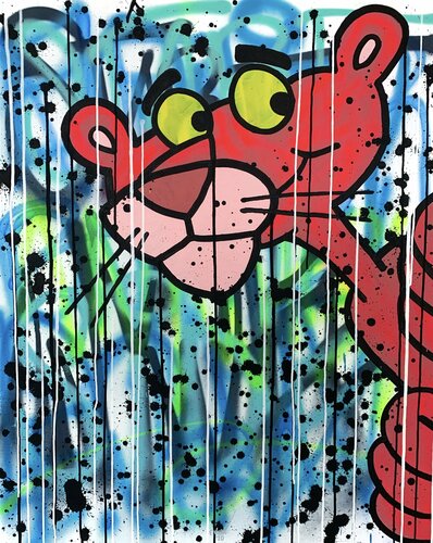 Pink Panther di Esteban Vera, Pittura in vendita su Singulart