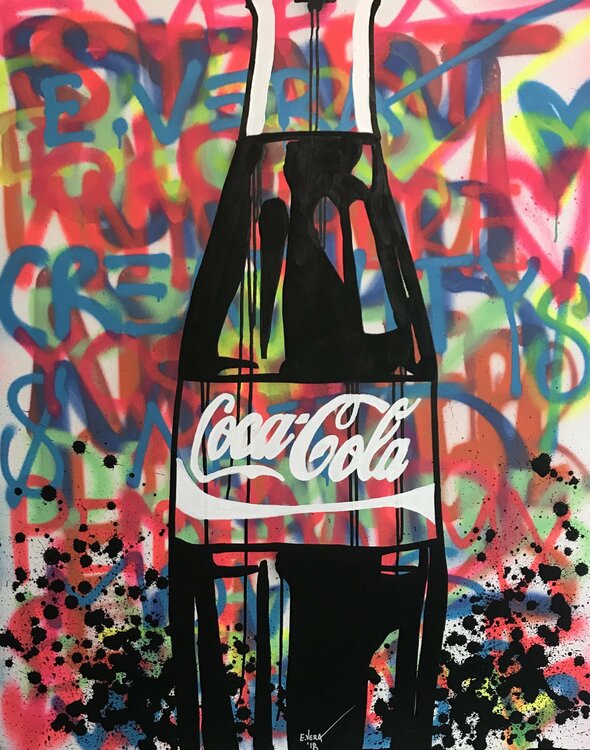 Coca Cola by Esteban Vera (2018) : Painting Acrylic, Spray Paint