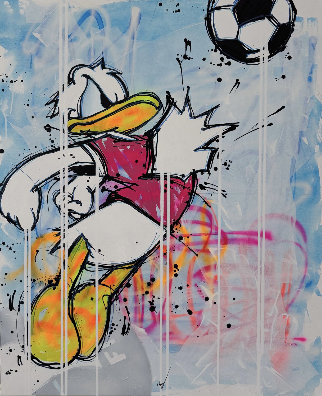 Courage in Motion Esteban Vera Original painting for sale