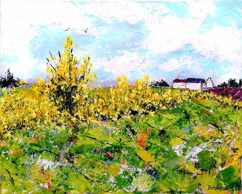 Les genêts. van Jean-Pierre Borderie, Schilderij te koop op Singulart