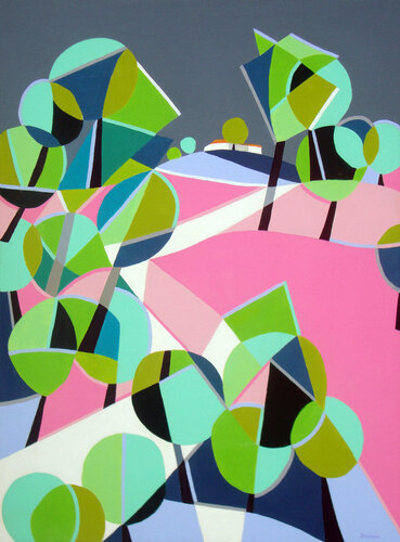 Le chemin blanc. van Jean-Pierre Borderie, Schilderij te koop op Singulart