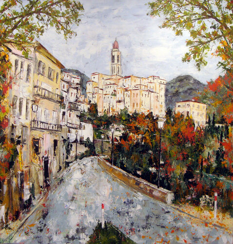 Petit village des Alpes Maritime Lucérame Jean-Pierre Borderie