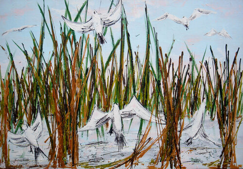 L'envol 2 by Jean-Pierre Borderie, Painting for Sale on Singulart