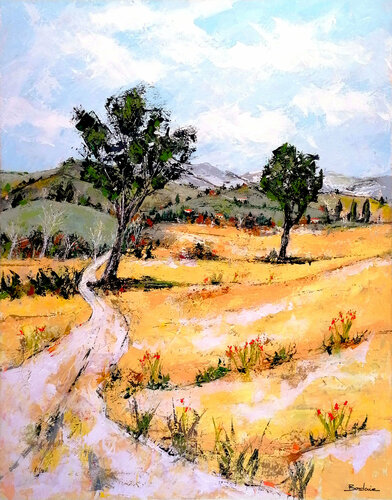 Les coquelicots. van Jean-Pierre Borderie, Schilderij te koop op Singulart