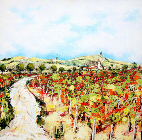 Les vignes. von Jean-Pierre Borderie, Malerei kaufen auf Singulart