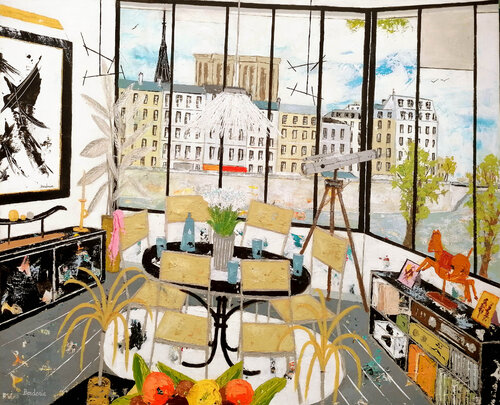 La salle à manger von Jean-Pierre Borderie, Malerei kaufen auf Singulart