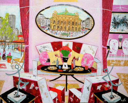 Amour, danse, musique à Montparnasse. by Jean-Pierre Borderie, 회화 for Sale on Singulart