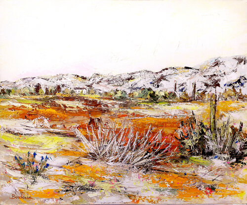 La maison dans la plaine van Jean-Pierre Borderie, Schilderij te koop op Singulart