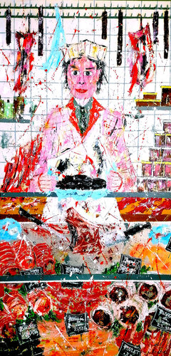 Vous faudra-t'il autre chose ou Le Boucher de Jean-Pierre Borderie, Pintura a la venta en Singulart