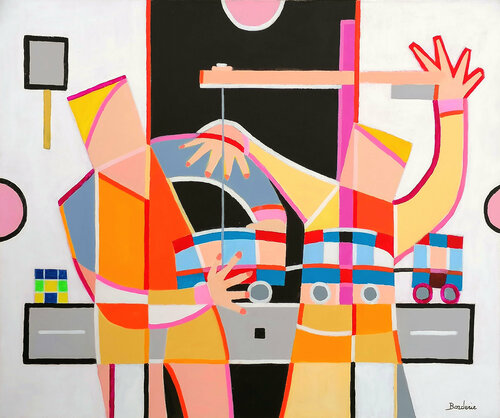 Les deux frères. by Jean-Pierre Borderie, Painting for Sale on Singulart