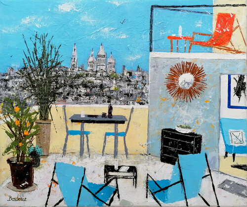 Ciel bleu sur Paris. Jean-Pierre Borderie