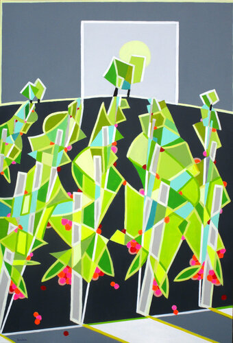 Les vignes par Jean-Pierre Borderie, Peinture en vente sur Singulart