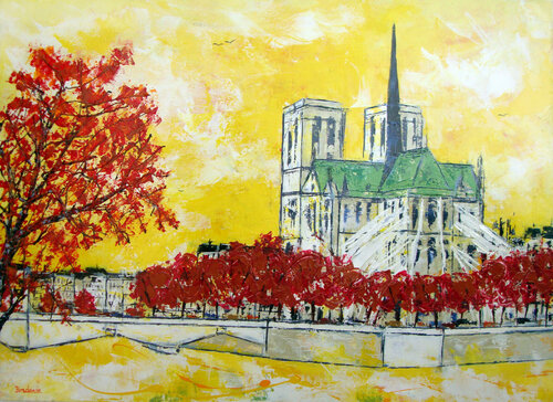 Pont de l'Archevéché di Jean-Pierre Borderie, Pittura in vendita su Singulart