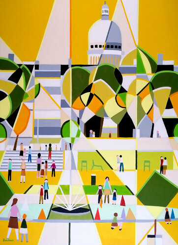 Le jardin du Luxembourg de mon enfance von Jean-Pierre Borderie, Malerei kaufen auf Singulart