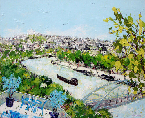 Les boucles de la Seine van Jean-Pierre Borderie, Schilderij te koop op Singulart