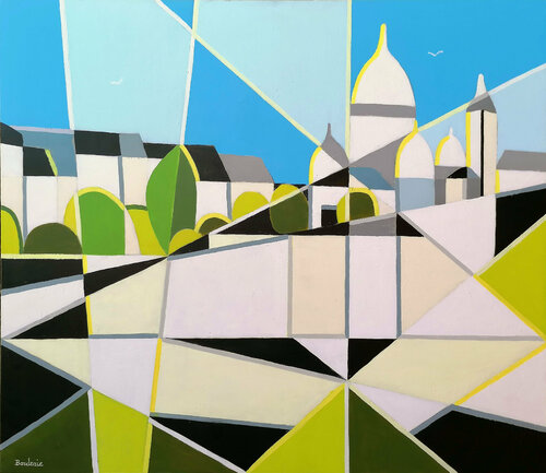 Ciel bleu à Montmartre di Jean-Pierre Borderie, Pittura in vendita su Singulart