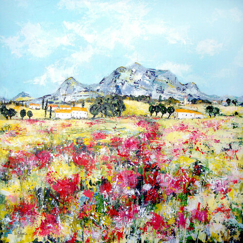 Couleur de champs di Jean-Pierre Borderie, Pittura in vendita su Singulart