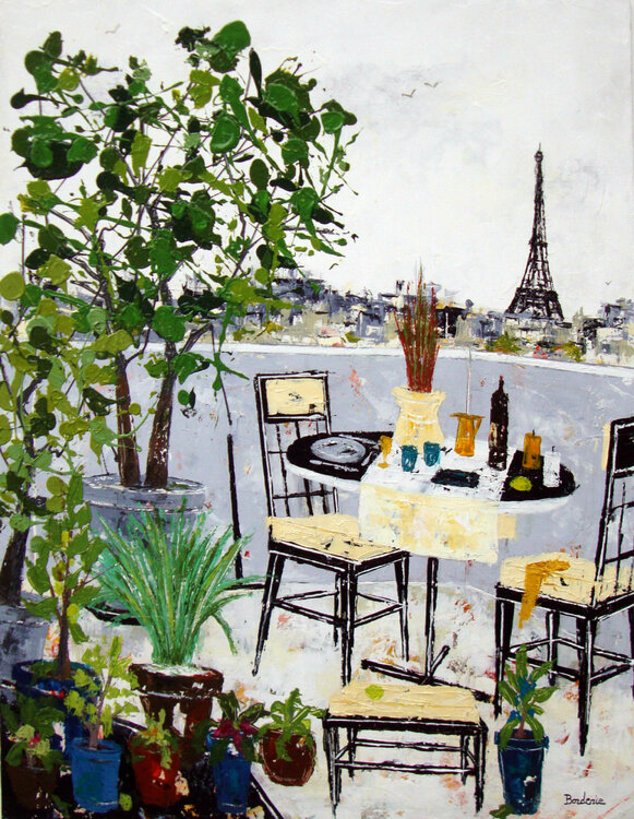 Terrasse d'hiver à Paris Jean-Pierre Borderie