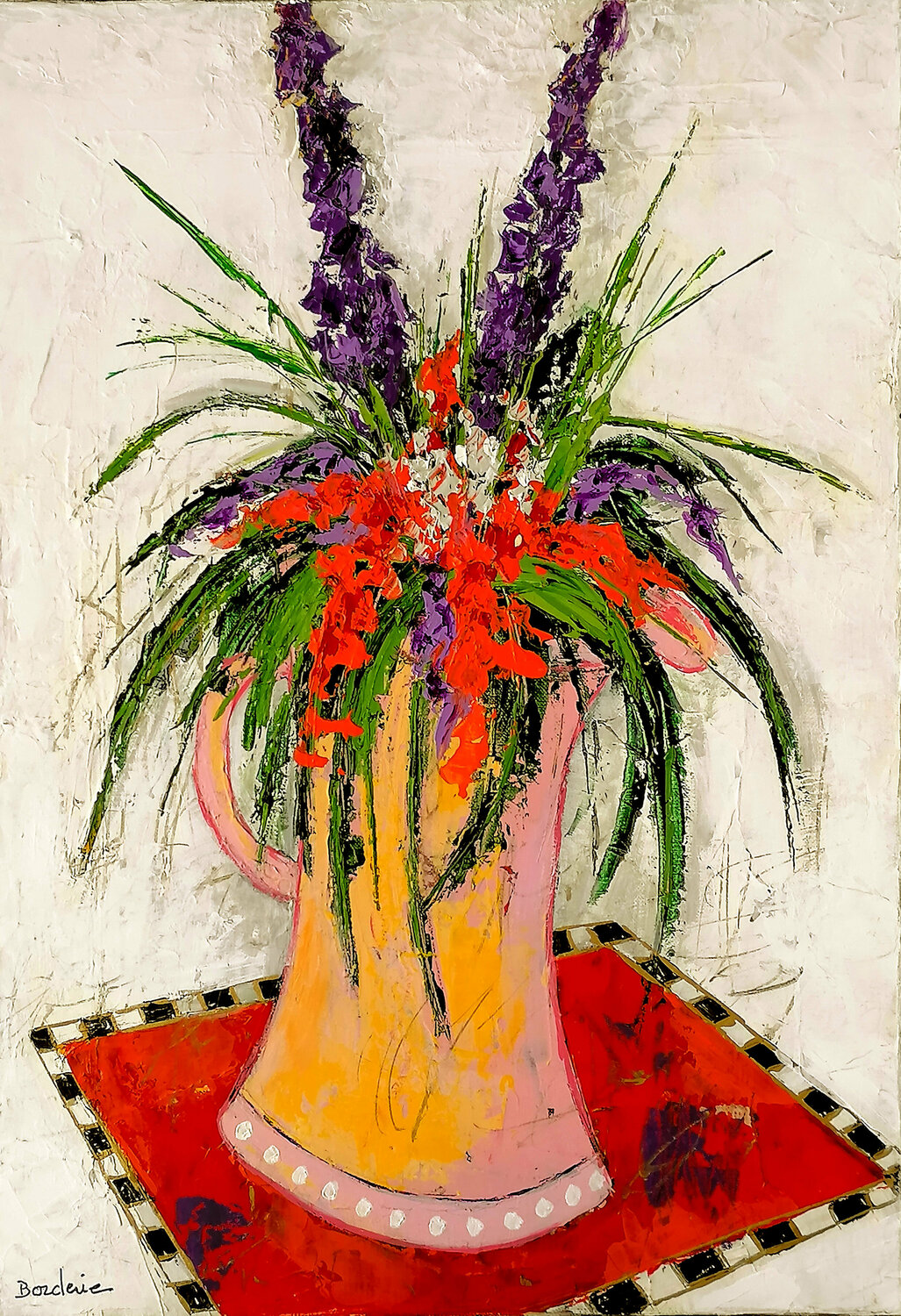 Bouquet au tapis rouge. Jean-Pierre Borderie