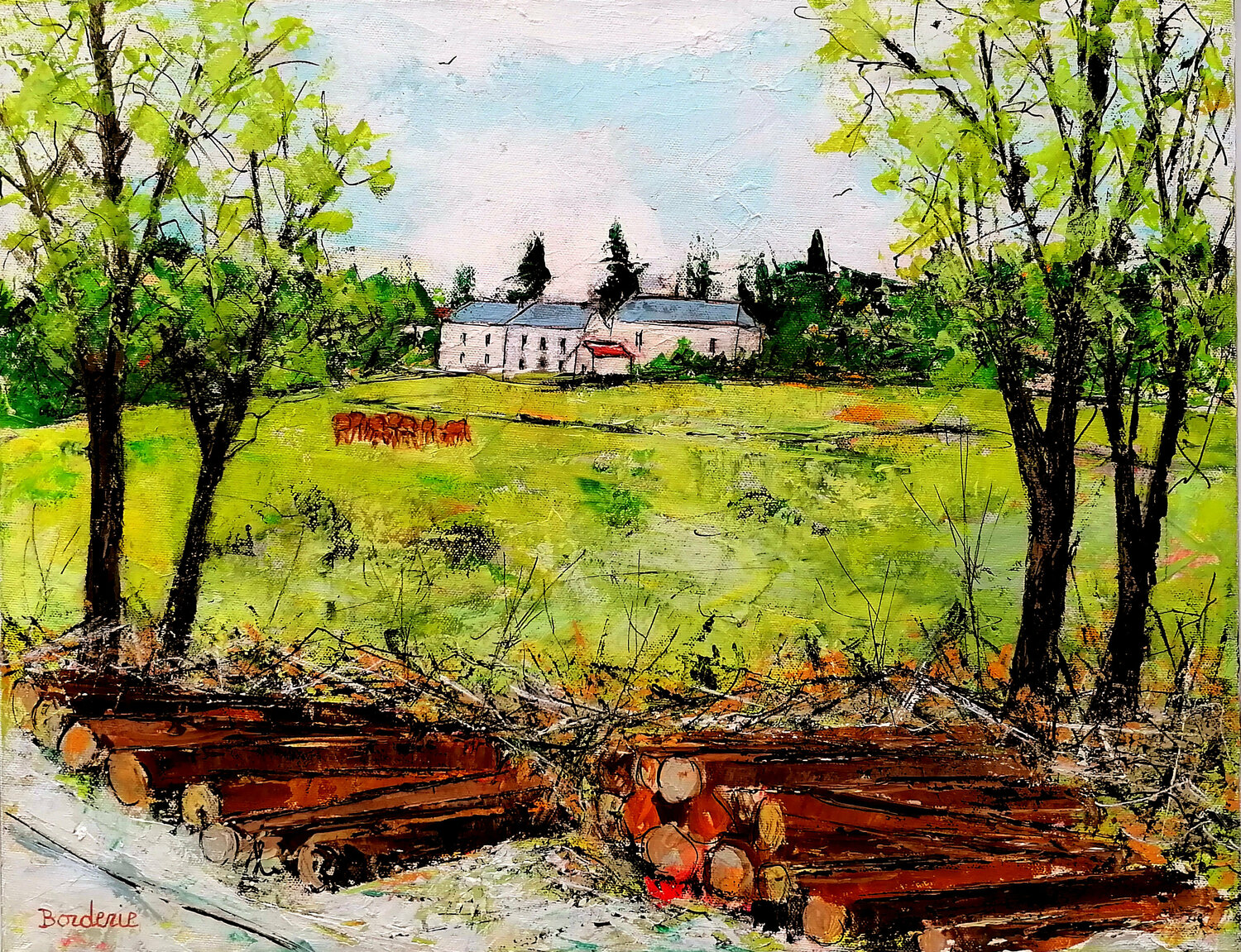 Les rondins de bois. Jean-Pierre Borderie