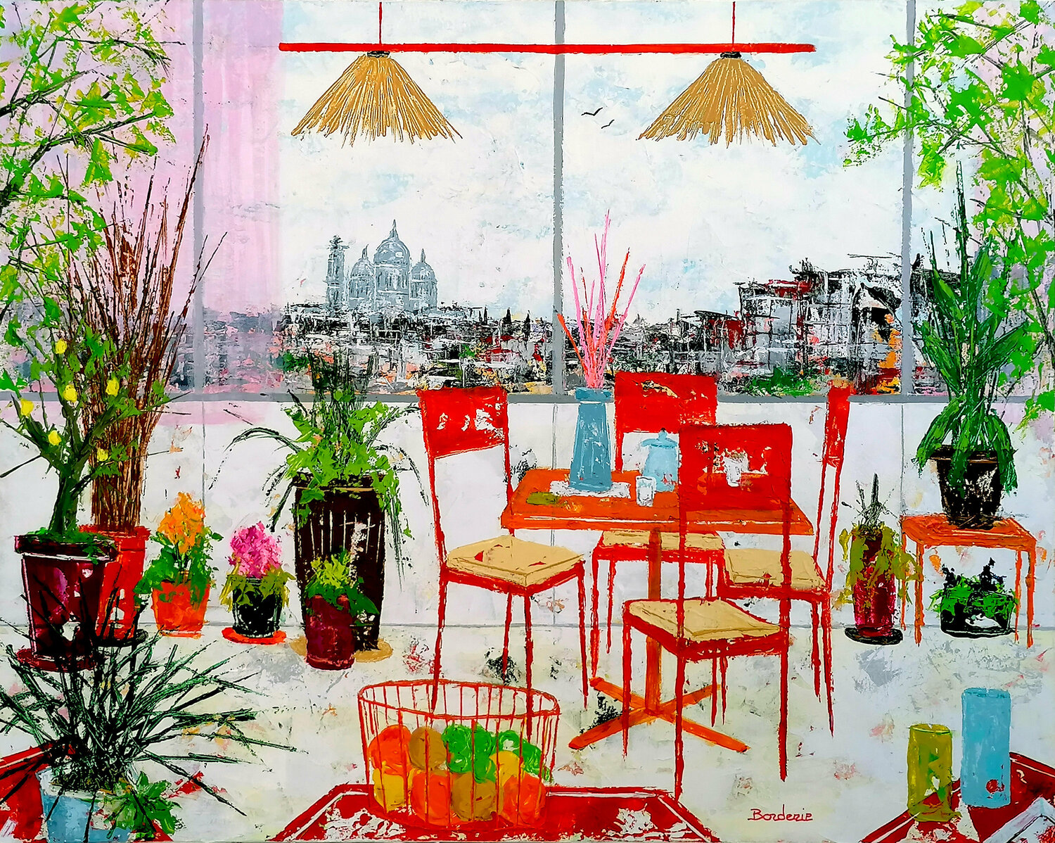 Les rideaux roses. Jean-Pierre Borderie