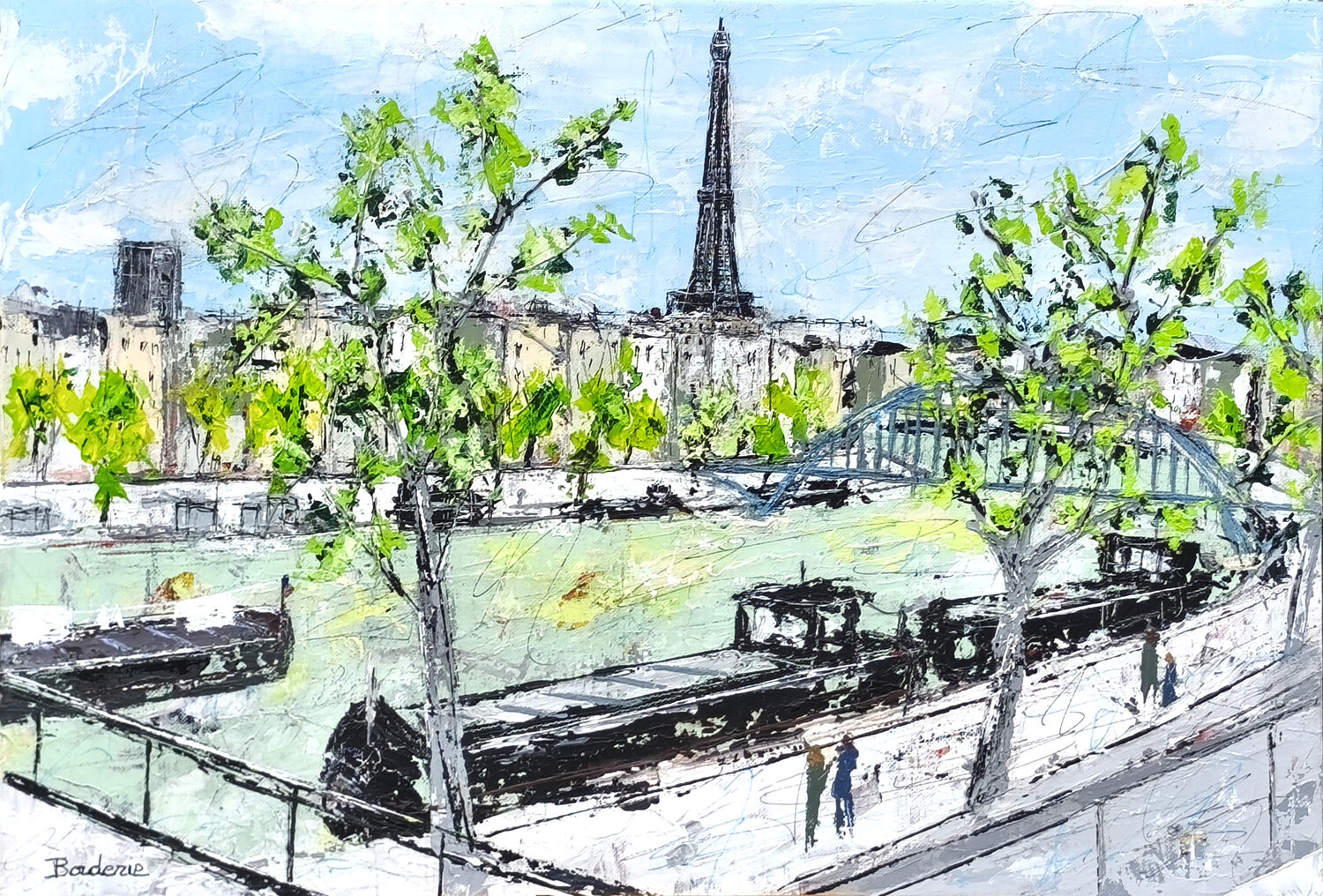 Les deux péniches Jean-Pierre Borderie