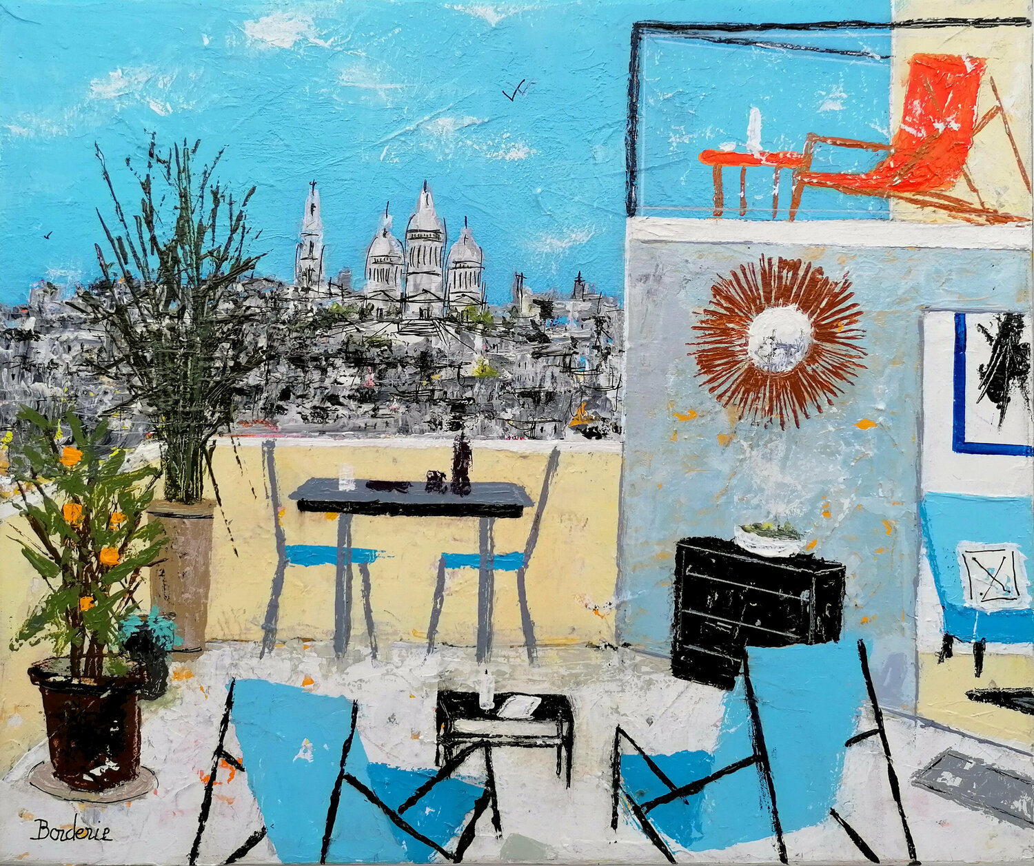 Ciel bleu sur Paris. Jean-Pierre Borderie