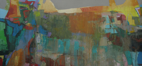Read the city 5 di Abhishek Kumar, Pittura in vendita su Singulart