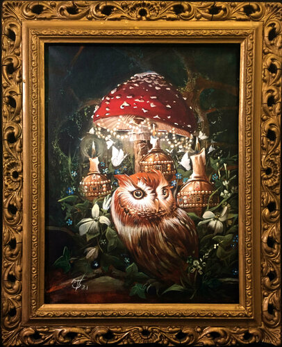 Candlelight Secrets par Zoe Chigi (Valentina Toma'), Peinture en vente sur Singulart