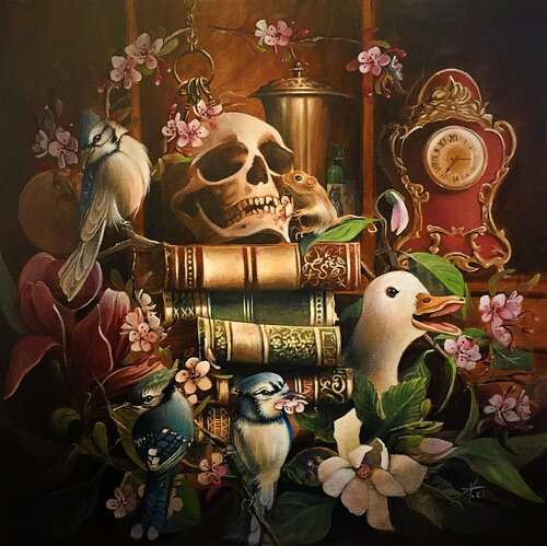 Floral Tributes par Zoe Chigi (Valentina Toma'), Peinture en vente sur Singulart