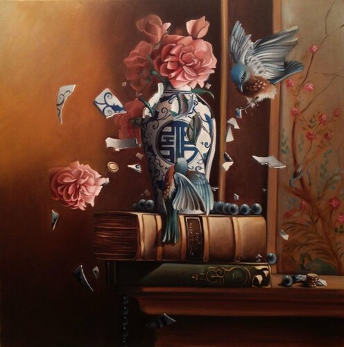 Chinoserie par Zoe Chigi (Valentina Toma'), Peinture en vente sur Singulart