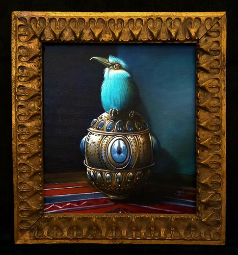 " Steel and feathers " par Zoe Chigi (Valentina Toma'), Peinture en vente sur Singulart