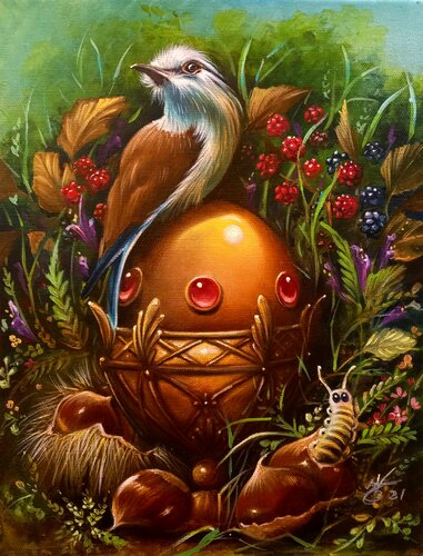 " Chestnuts" par Zoe Chigi (Valentina Toma'), Peinture en vente sur Singulart