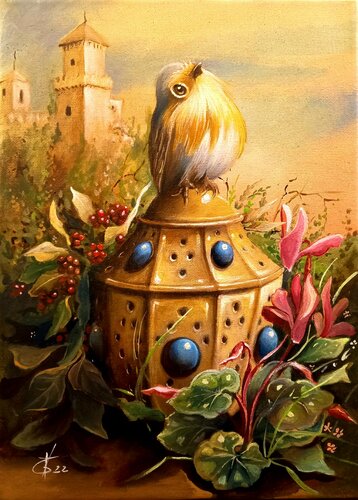 The castle par Zoe Chigi (Valentina Toma'), Peinture en vente sur Singulart