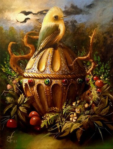 Nocturnal par Zoe Chigi (Valentina Toma'), Peinture en vente sur Singulart