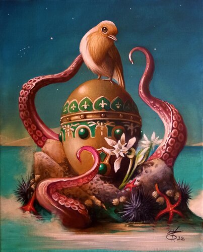 Summer late afternoon par Zoe Chigi (Valentina Toma'), Peinture en vente sur Singulart