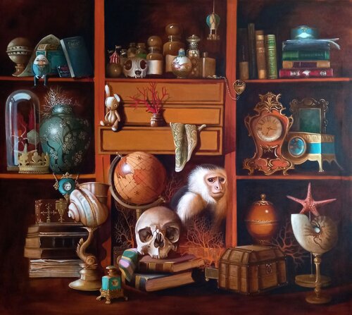 Respice post te hominem te memento par Zoe Chigi (Valentina Toma'), Peinture en vente sur Singulart