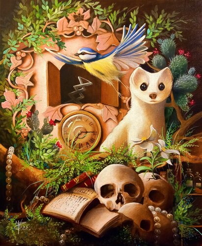 My Treasure II Free bird par Zoe Chigi (Valentina Toma'), Peinture en vente sur Singulart