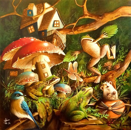 Flying field par Zoe Chigi (Valentina Toma'), Peinture en vente sur Singulart