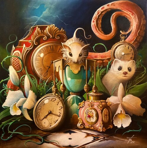 Tick tock the comes the storm par Zoe Chigi (Valentina Toma'), Peinture en vente sur Singulart