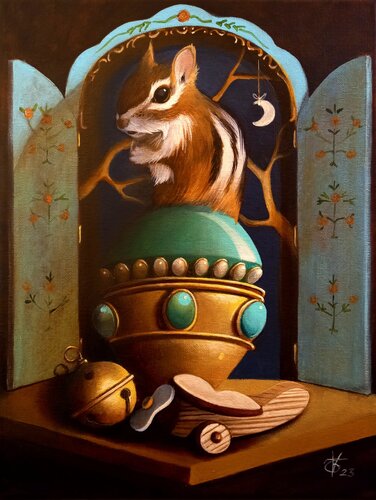 The light blue door par Zoe Chigi (Valentina Toma'), Peinture en vente sur Singulart