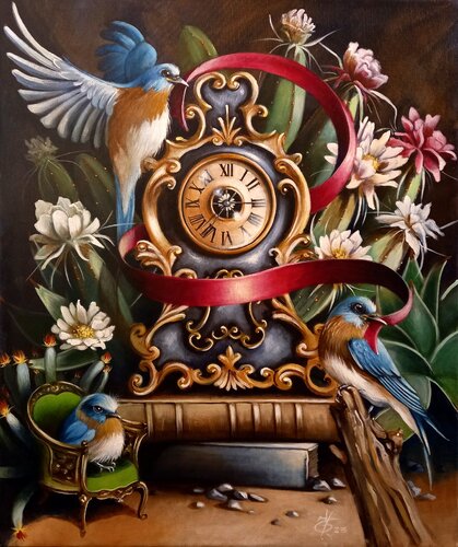 The green armchair par Zoe Chigi (Valentina Toma'), Peinture en vente sur Singulart