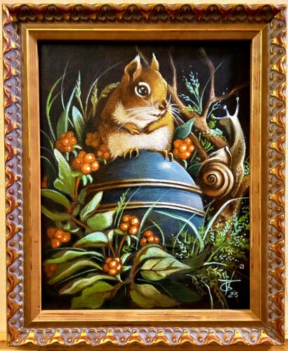 Tell me everything little snail par Zoe Chigi (Valentina Toma'), Peinture en vente sur Singulart