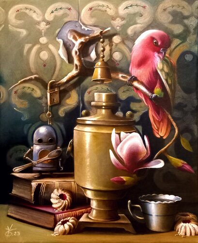 Tea biscuits par Zoe Chigi (Valentina Toma'), Peinture en vente sur Singulart