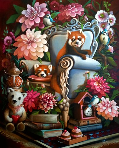 For me an apple par Zoe Chigi (Valentina Toma'), Peinture en vente sur Singulart